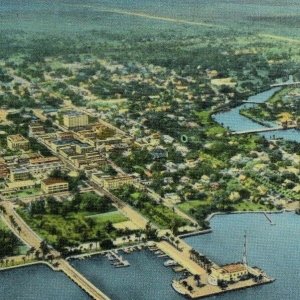 Vintage Aerial View of Bradenton, Florida Postcards P48