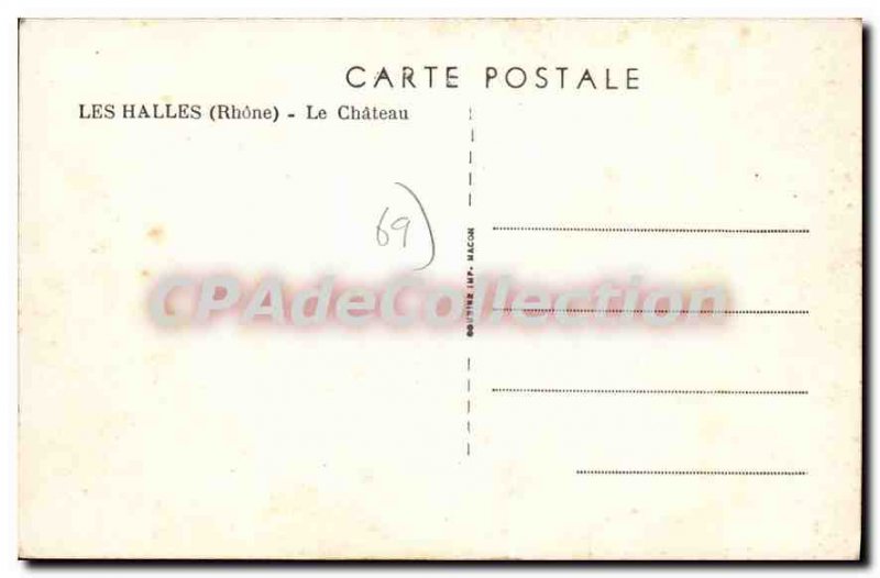 Old Postcard Les Halles Rhone Le Chateau