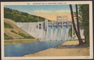 Pennsylvania ARMSTRONG COUNTY Mahoning Dam Competed 1941 Allegheny River ~ Linen