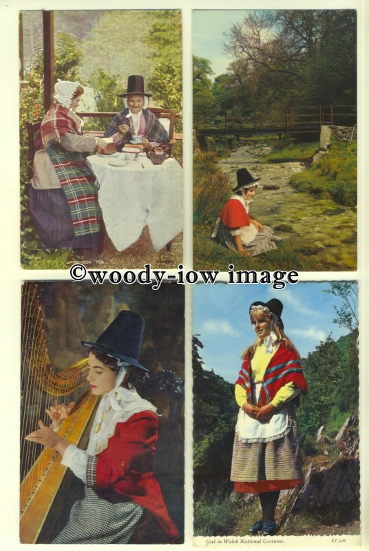 eth02 - 36 Ethnic - People - Welsh Ladies in National Costume postcards