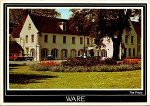 CONTINENTAL SIZE POSTCARD THE PRIORY AT WARE HERFORDSHIRE ENGLAND