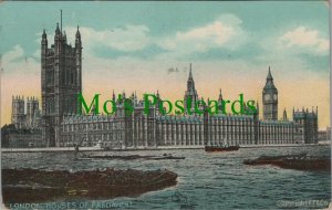 London Postcard - London Houses of Parliament  RS25689