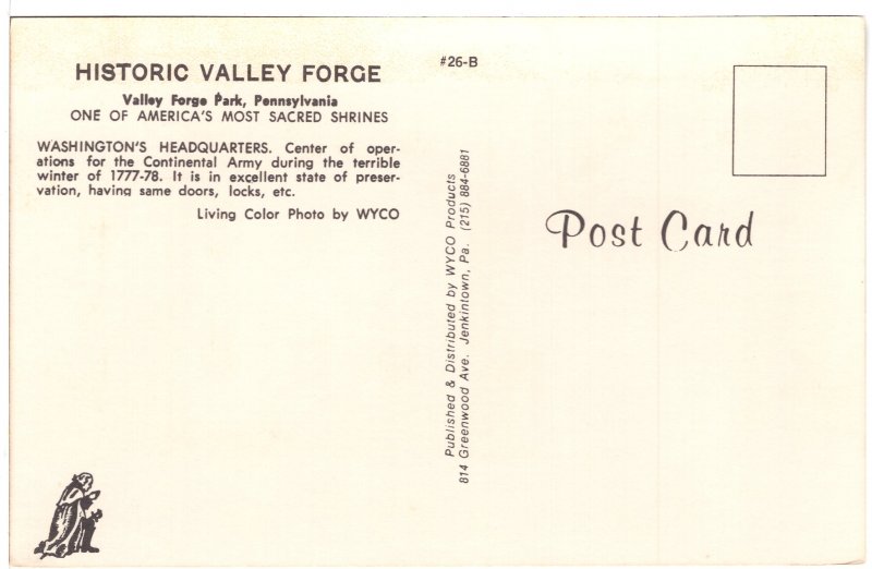 US    PC2946  WASHINGTON'S HEADQUARTERS, VALLEY FORGE, PA