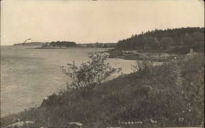 Islesboro ME Harbor Shoreline c1910 Real Photo Postcard