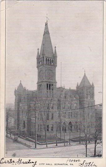 Pennsylvania Scanton City Hall Scanton 1906