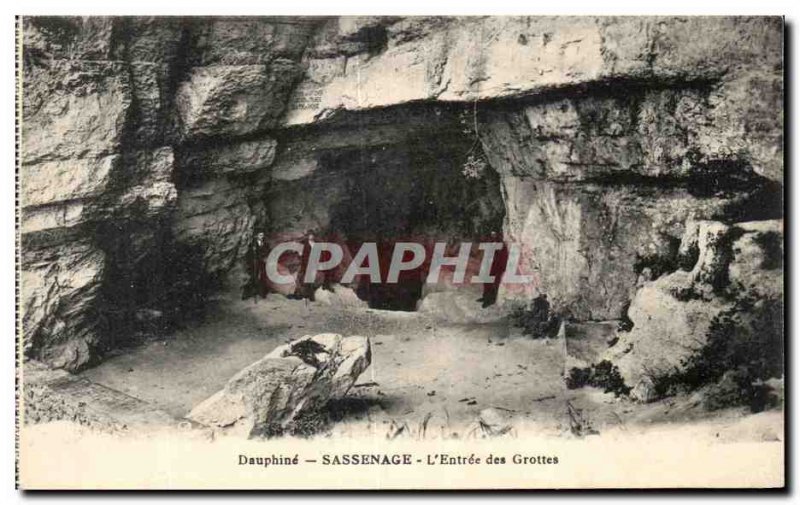 Old Postcard Dauphine Sassenage L & # 39Entree Caves