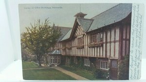 Vintage Postcard Corner of Office buildings at Bournville