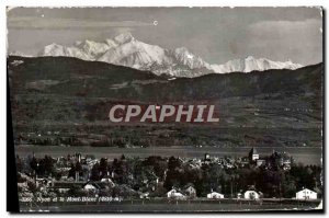 Modern Postcard Nyon and Mont Blanc