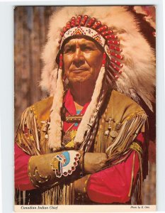 Postcard Canadian Indian Chief, Canada