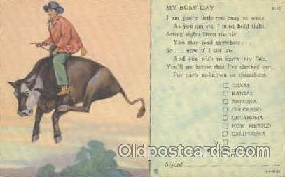 My Busy Day Western Cowboy Unused 