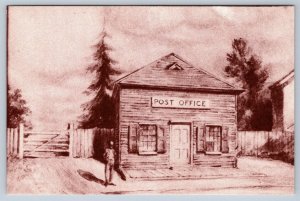 The Second Post Office, Adelaide Street East, York Canada, Sepia Art Postcard