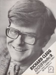 Richard Clegg Vintage BBC Radio 2 DJ Large Signed Picture Autograph