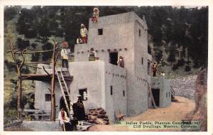 Taos Indian Pueblo Phanton Canon Manitou Colorado 1920s Postcard