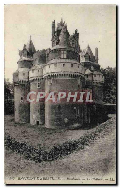 Surroundings Old Postcard Abbeville Rambures Chateau