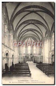 Postcard Old Normandy Surroundings Bayeux Villers Chapel Interior
