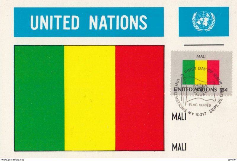 MALI Flag & Flag Stamp , 1960