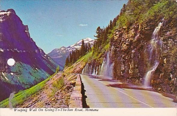 Weeping Wal On Going To The Sun Road Glacier National Park Montana