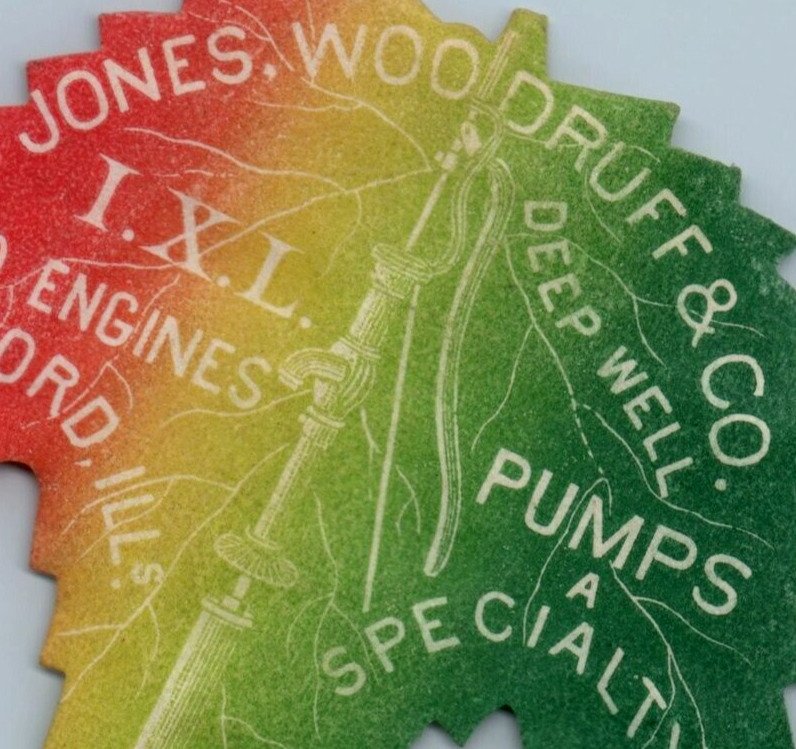 1880s Die-Cut Leaf Jones Woodruff & Co. Engines & Pumps F136