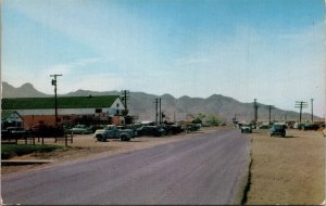 Postcard AZ Fry Main Street View by Fort Huachuca Cafe Classic Cars 1950s V62