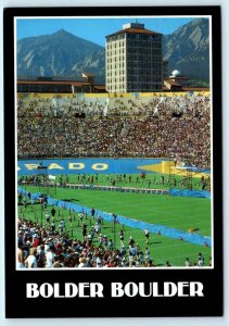 BOLDER BOULDER 10K Race, University of Colorado FOLSOM STADIUM 4x5.5 Postcard