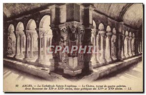 Postcard Ancient Arles La Cathedrale Sainte Trophime Le Cloitre form of four ...