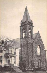 Oakland Maryland St Peters R C Church Exterior Antique Postcard K15425 