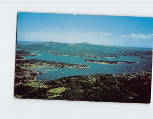 Postcard Southwest Harbor, Manset, Northeast Harbor and Mt. Cadillac in Maine