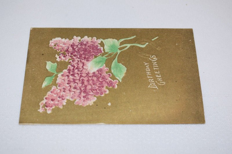 Birthday Greetings Lilacs Postcard
