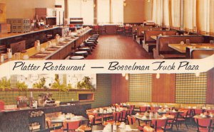 Platter Restaurant Bosselman Truck Plaza I-80 Grand Island Nebraska postcard