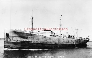 Steamship, Helgoy Passanger Cargo Ship, Norway, Reproduction, RPPC