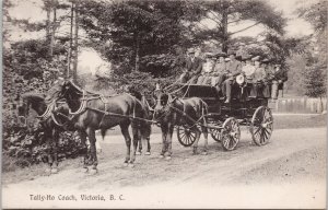 Tally-Ho Victoria BC Tourists Horses Unused J. Howard Chapman Postcard H40