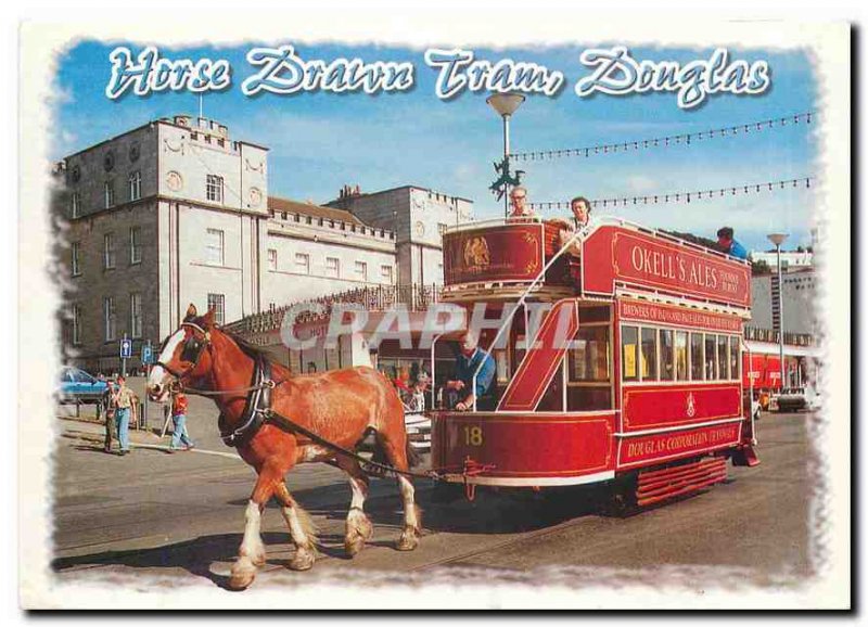 Modern Postcard Horse Drawn Tram Douglas Isle of Man