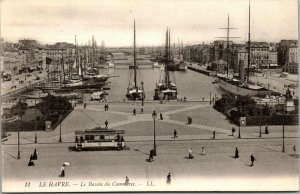 Vtg Le Harve Le Bassin De Commerce France Postcard