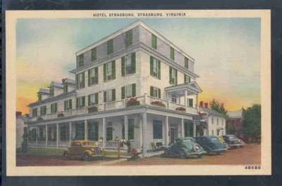 Virginia postcard Hotel Strasburg unused