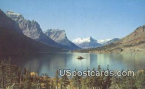 St Mary Lake, Wild Goose Island - Glacier National Park, Montana MT Postcard