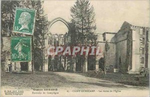 Old Postcard Chiry Ourscamp The remains of the church War 1914 1918 Surroundi...