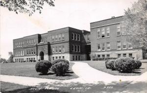 Iowa Ia Real Photo RPPC Postcard 1960 LEON High School Building