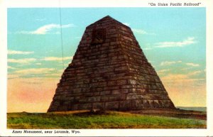 Wyoming Ames Monument Near Laramie Curteich