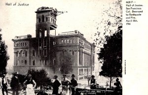 San Francisco, California - Hall of Justice, Destroyed by Earthquake & Fire-1906