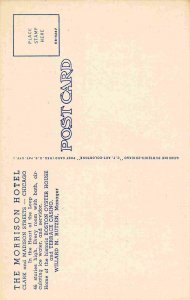 Morrison Hotel Chicago Illinois 1940s linen postcard