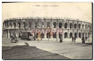 Postcard Old Nimes Les Arenes Exterior view