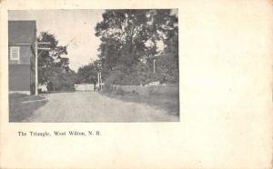 West Wilton New Hampshire Triangle Street Scene Antique Postcard K85073