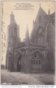 France Dol de Bretagne Clocher de la Cathedrale cote Sud et Porche Saint-Magl...