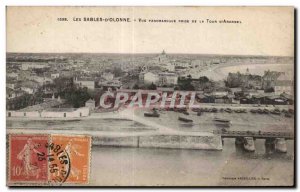 Old Postcard The Sands of Olonne panoramic view from the tower b Arundel