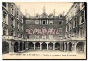 Postcard Old Main Facade Institution des Chartreux and Court of Honor