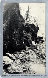 LOGAN, OH Ohio     OLD MAN'S CAVE Lower Falls    c1940s     Postcard