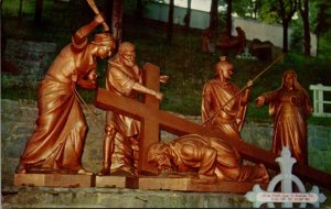 Canada Quebec Ste Anne de Beaupre Way Of The Cross Jesus Falls The Second Time