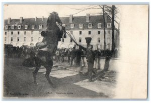 c1940's Cavalry To Read Horse Standing Trick Gray Vintage Unposted Postcard