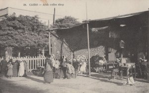 Cairo Coffee Shop Arab Egyptian Old Postcard