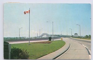 Bluewater Bridge, Sarnia, Ontario, Vintage 1968 Chrome Postcard